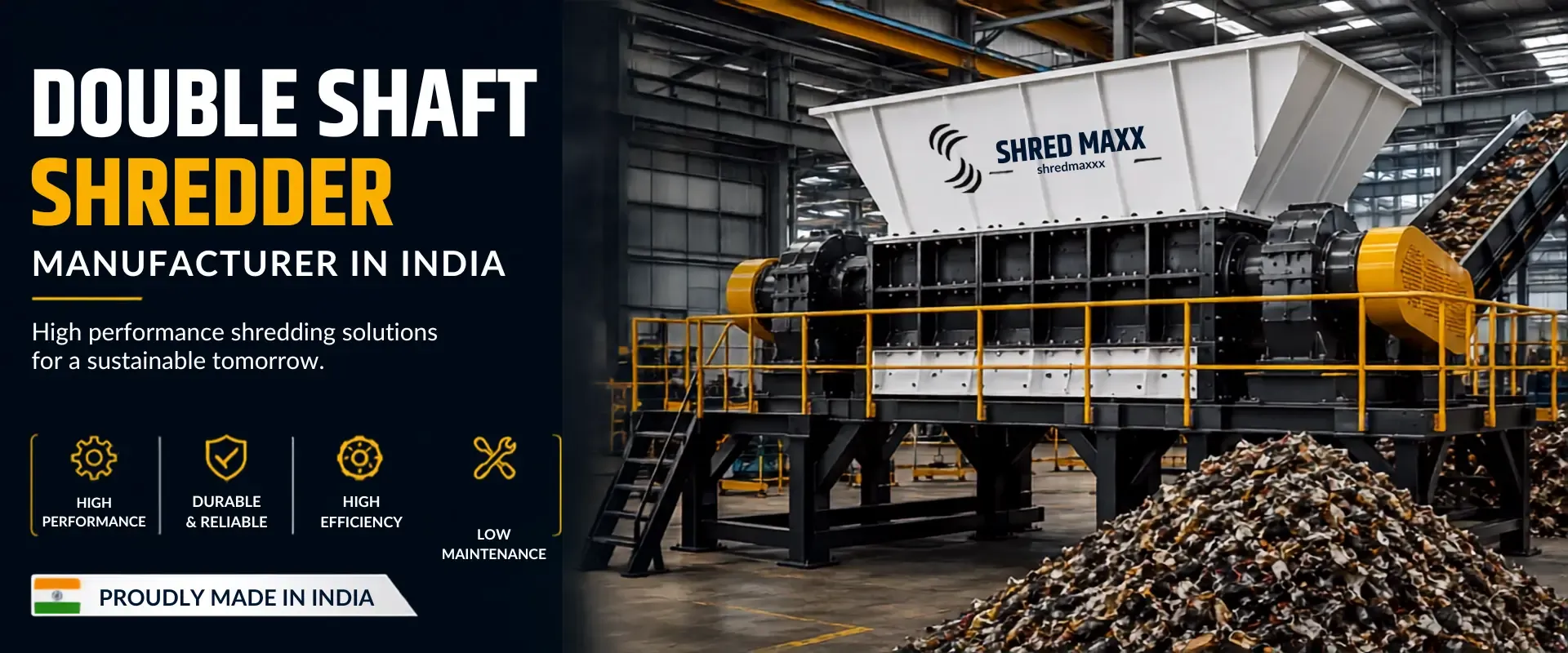 ShredMaxx Double Shaft Shredder Manufacturer in India